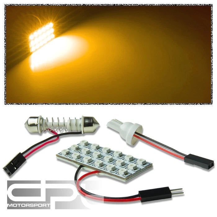 T10 3528 194/168/w5w 18-smd 12V Bright Amber Led | Built Supply Co