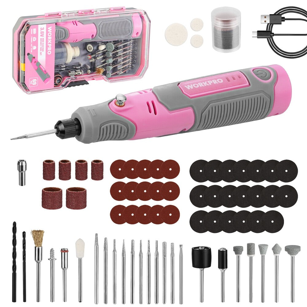 71PC Mini Rotary Tool Kit with 3 Speeds Rechargeable Cordless
