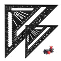 Arrow 2PCS 7" 12" Aluminum Alloy Carpenter Square Set Rafter Square