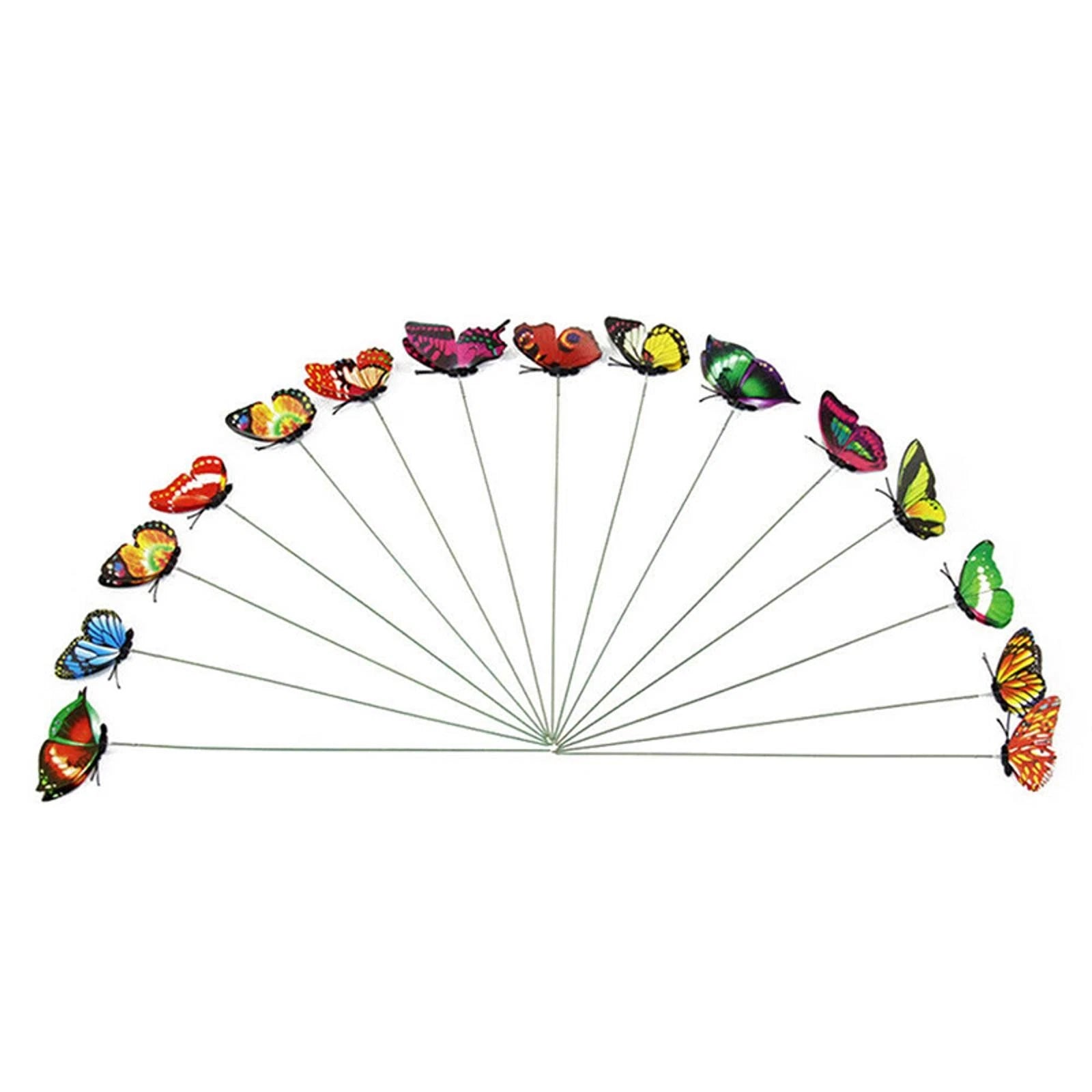 10/20/ Colorful Garden Butterflies Stakes Patio Flowerpot Ornaments