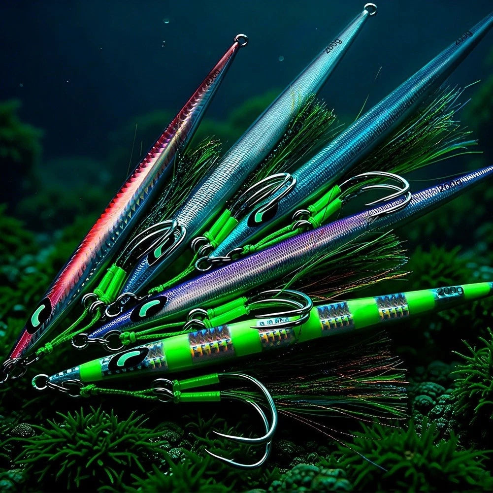Vertical Jig Lure 100g Glow In The Dark Realistic Action For For Deep