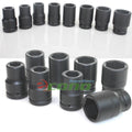 8PC 1" DRIVE 6 Point Wheel Spindle Axle Nut Deep Impact Socket Set 27mm to 41mm
