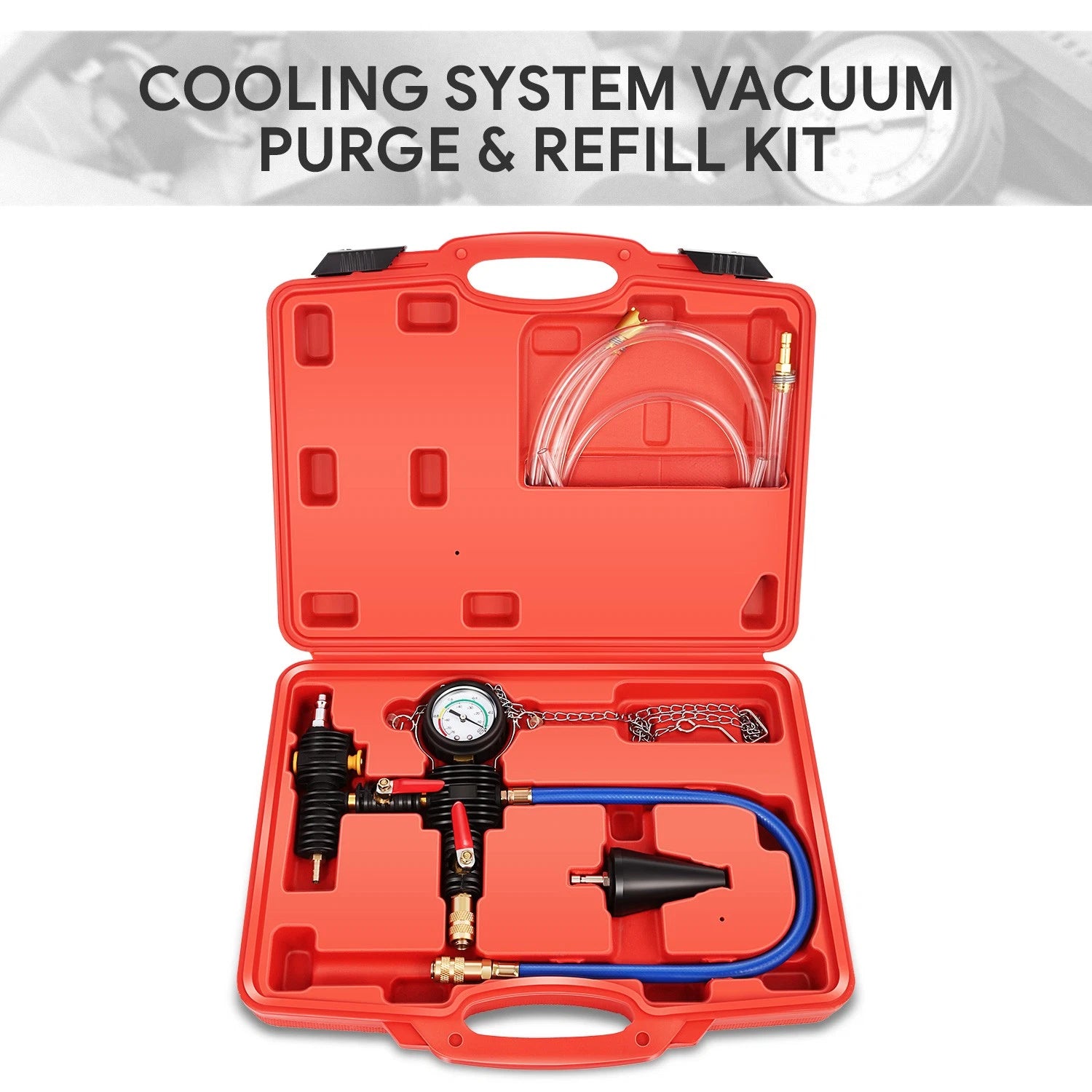 Red Cooling System Vacuum Fill Tool Radiator | Built Supply Co