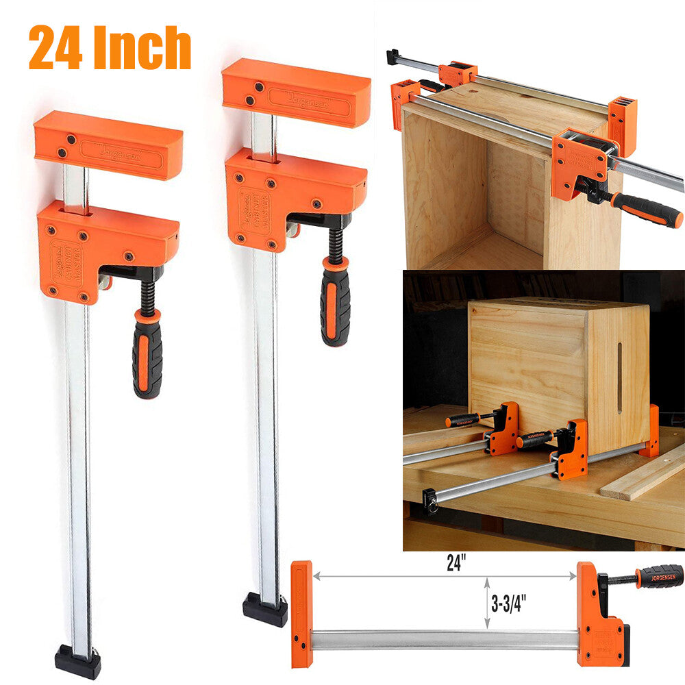 4 PACK 24'' Parallel Jaw Bar Clamp Cabinet Master 90-Degree clamping Alloy Steel