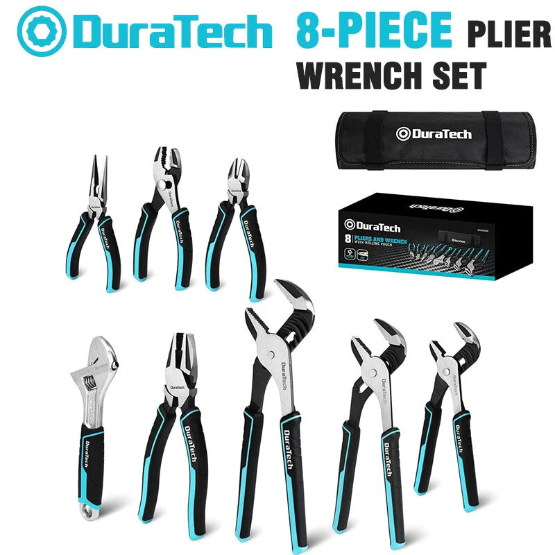 Duratech 8-pieces Pliers Set P With Rolling Pouch Remium Cr-v/cr-ni