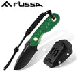 FLISSA 7Inch Fixed Blade Knife Full Tang Hunting Knife Tactical Knife G10 Handle