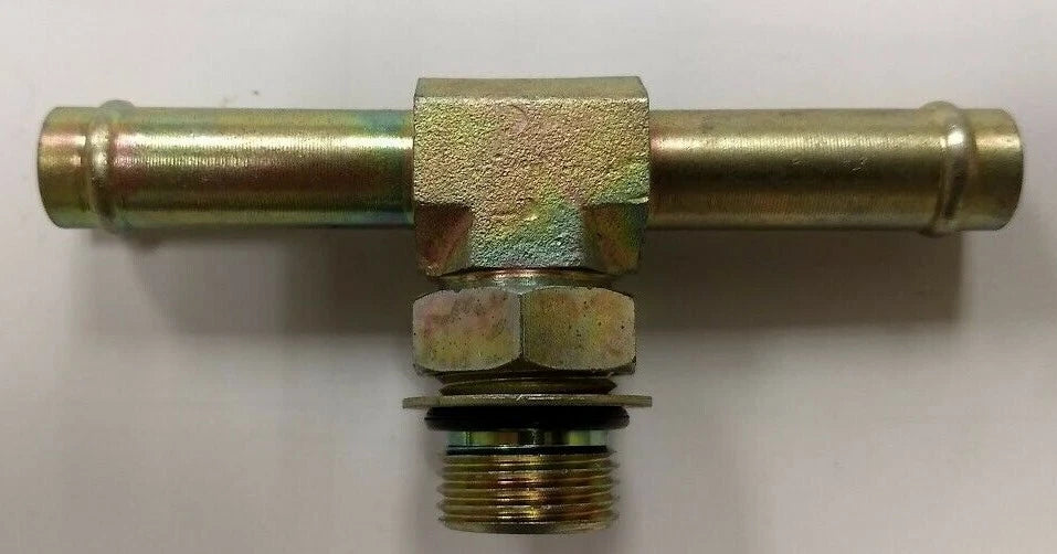 Hydraulic Fitting 1/2" Hose Barb X 1/2 Hose Barb" X 1/2" Tee Orb