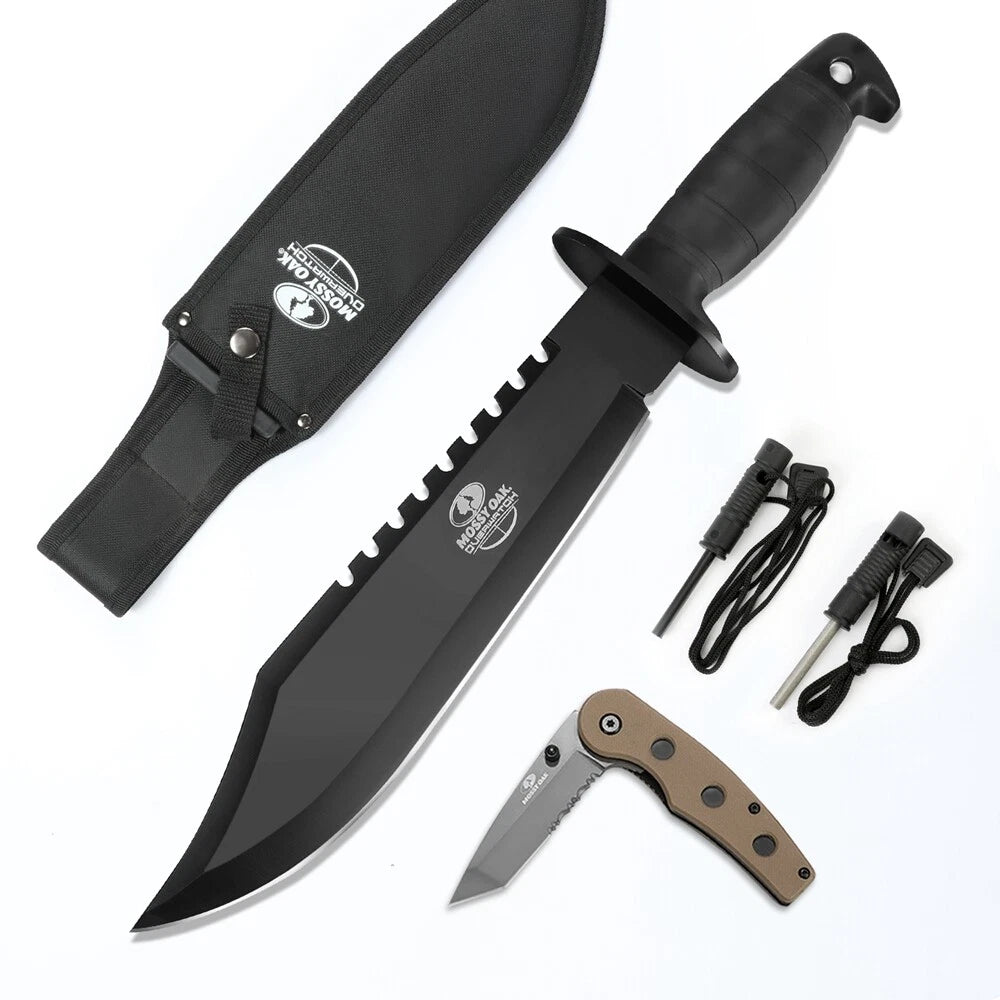15" Survival Bowie Knife Folding Pocket Knife Fixed | Built Supply Co