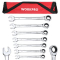 7PC Ratcheting Combination Set Wrench SAE 5/16-11/16" Combo Wrench Roll Up Pouch