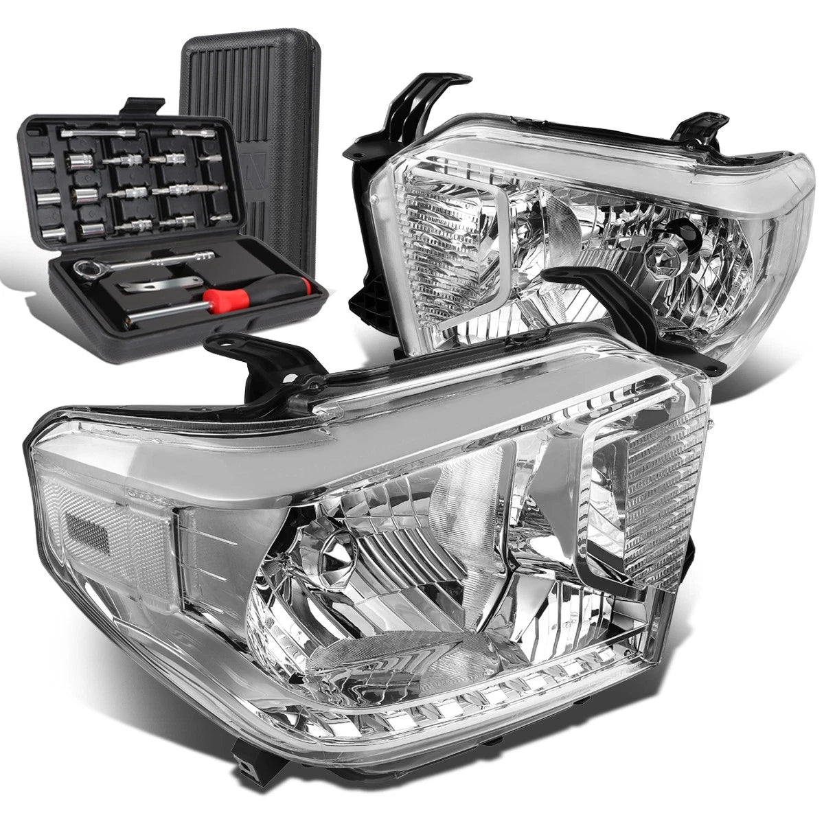 For 2014-2020 Toyota Tundra Pair Chrome/clear | Built Supply Co