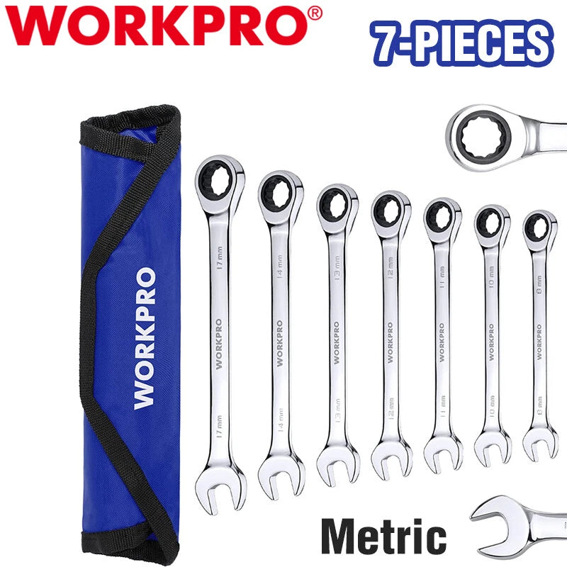 Workpro Ratcheting Combination Wrench Set 12 Point | Built Supply Co