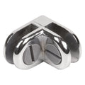Set Of Chrome 2-way Glass Display Connector 3/16 Inch Tempered Glass