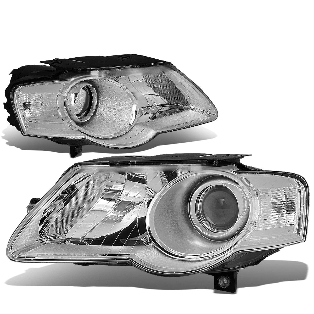 Fit 2006-2010 Vw Passat Pair Chrome Housing Clear | Built Supply Co