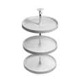 Armotec 18" Lazy Susan Round Triple Rotating Adjustable Trays