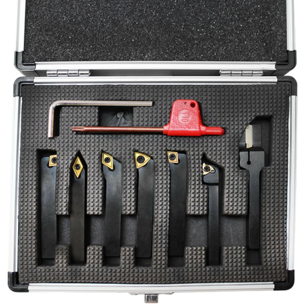 1/4'' Indexable Turning Tool Set With Carbide Inserts Lathe Tool Holer