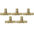 5 Pack XFITTING 1/2" PEX-A Expansion Tee, F1960 Tee, Le