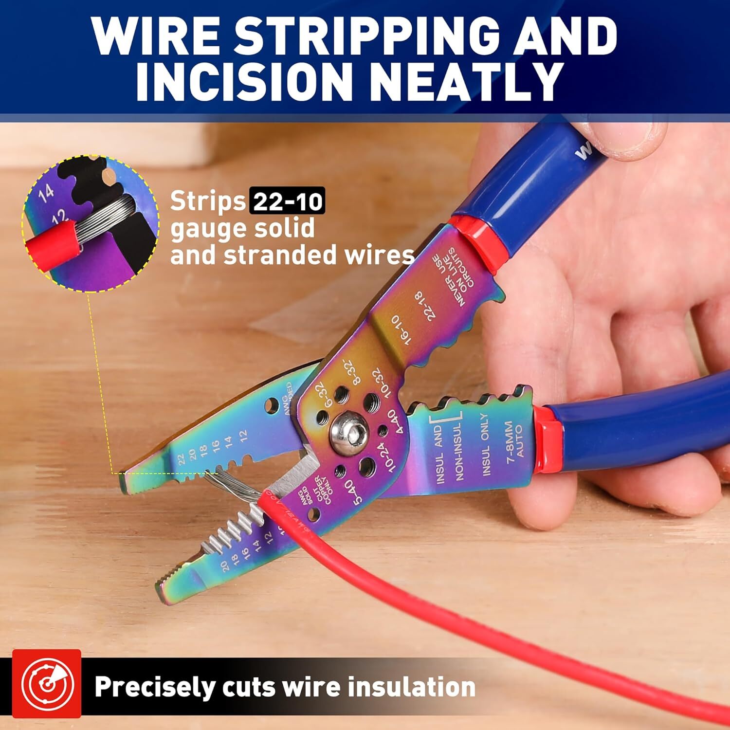 WORKPRO 8" Wire Stripper/Wire Crimping Tool by WORKPRO