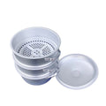 Large 3 Tier 12" Aluminum Steamer Pot For Vegetable Seafood