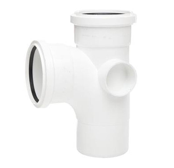 Polypipe 110mm 92.5° Single Branch White