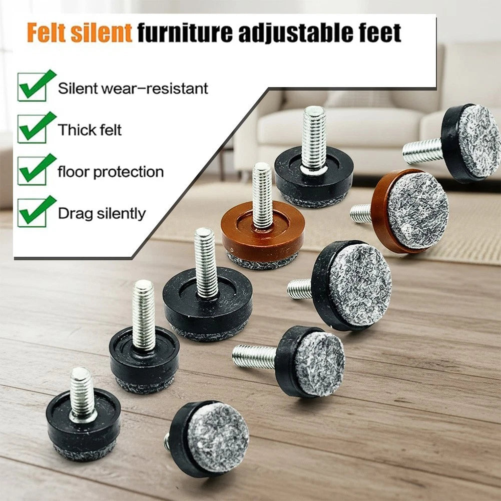 Felt Furniture Leg Protectors Adjustable Fit For M6 And M8 Furniture
