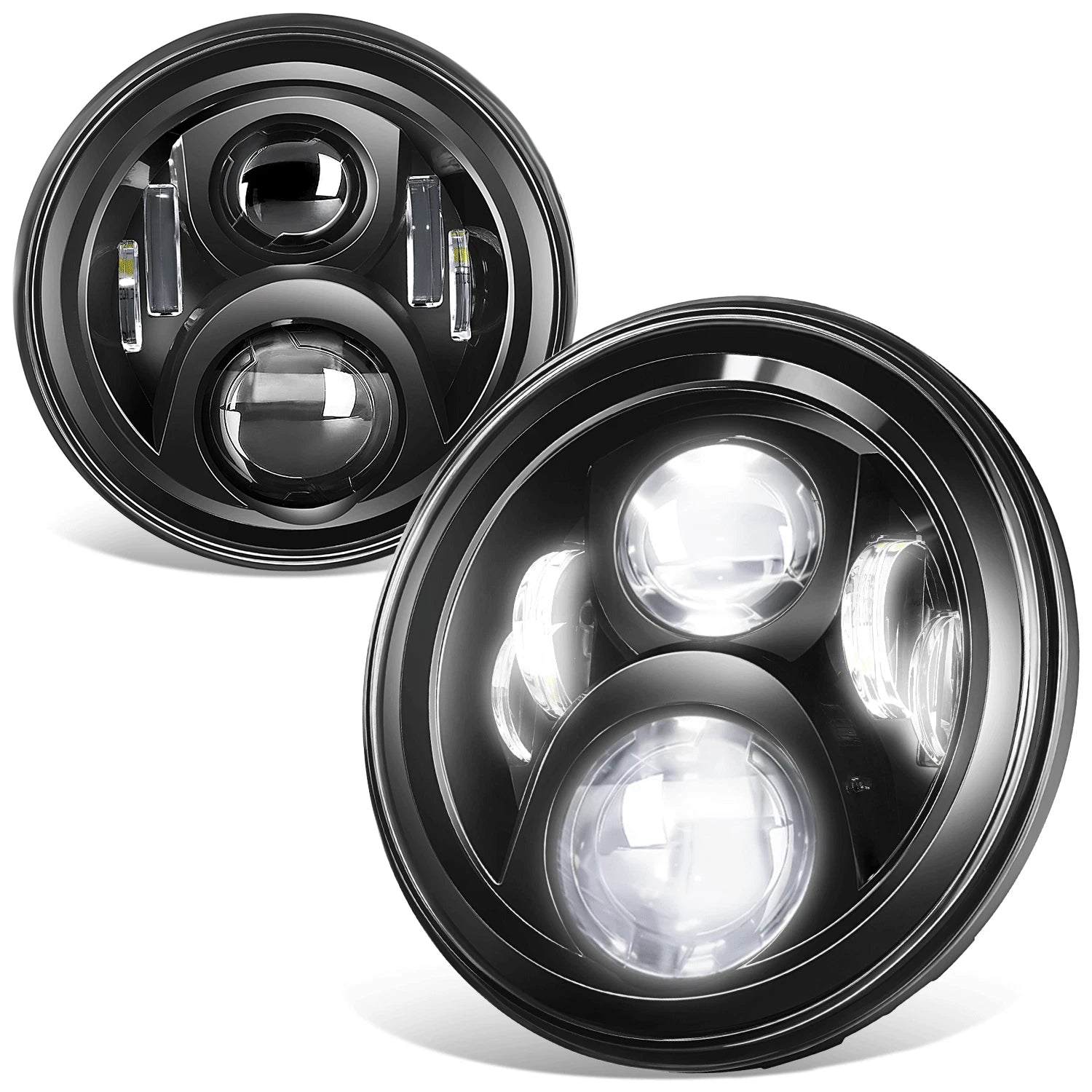Fit 07-18 Jeep Wrangler Jk Black Housing Clear Lens | Built Supply Co