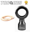 12.5mm Eye Banjo with Female M10x1.0 Thread Sensor Adapter in Black