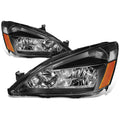 Fit 2003-2007 Honda Accord Pair Black Housing Amber | Built Supply Co