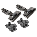 Titus T-type 110° Black Full Overlay Soft Close Hinges & Mounting