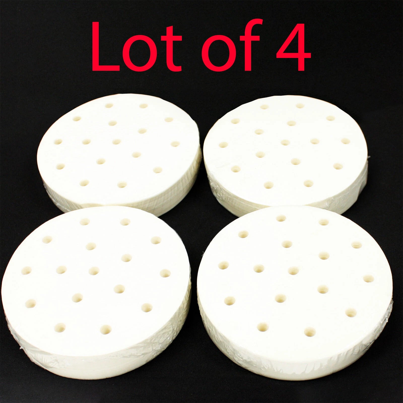 4 Pack 4" Round Perforated Patty Paper Liner Hamburger Mold Press