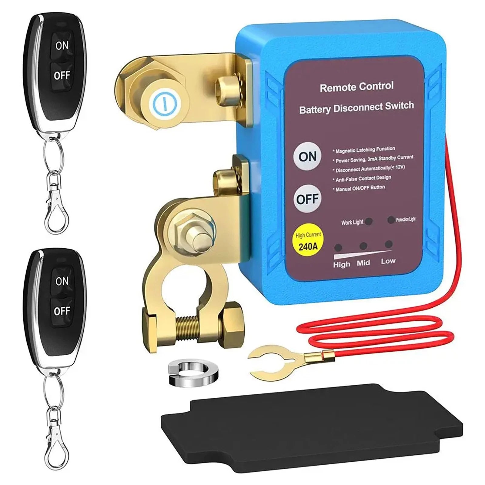 Remote Battery Disconnect Switch Replacement W/ Remote Control For
