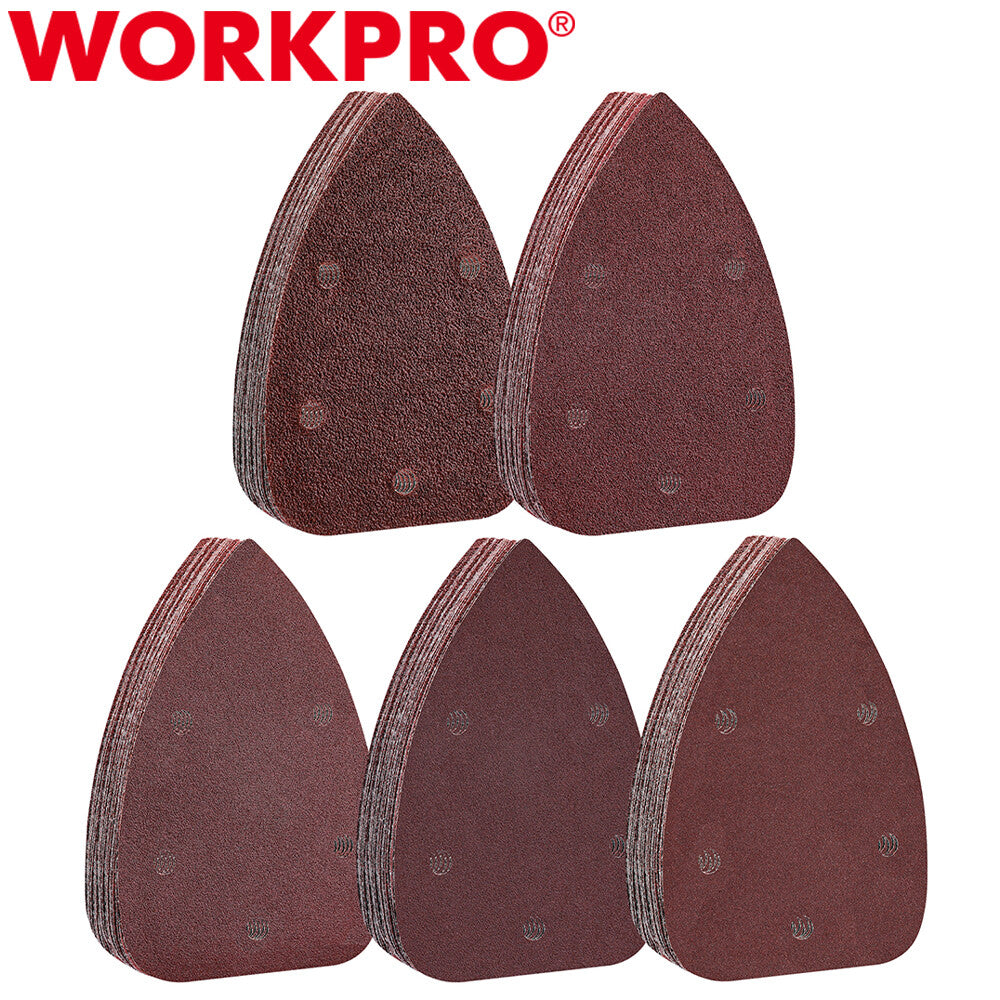 WORKPRO 150pc Mouse Sander Pad Detail Sander Sandpaper