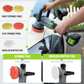 WORKPRO 20V 5-in Cordless Car Buffer Polisher Brushless Sander Waxer
