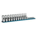 Capri Tools 3/8 In. Drive 12-point Socket Set W. Rail, 8-19 Mm,