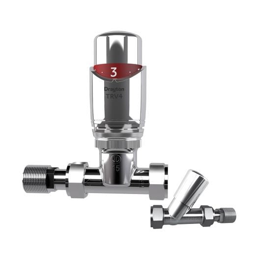 Drayton TRV4 Chrome 15mm Straight TRV