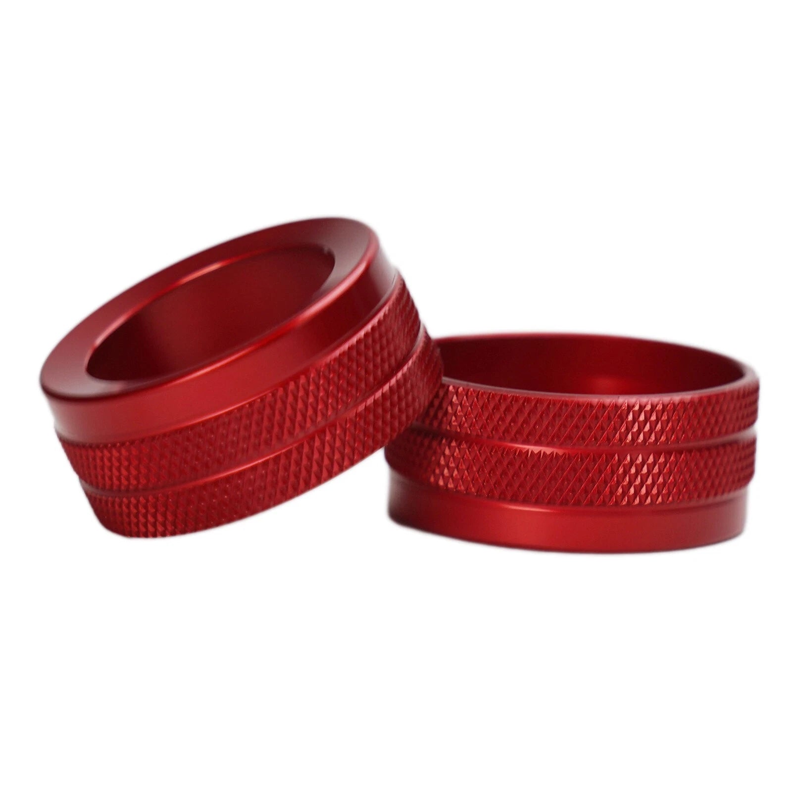 Red Alloy Volume Radio Switch Knob Covers For 911 For Cayenne