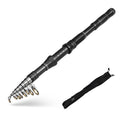 Short Section Carbon Sea Fishing Rod Travel Spinner Lure Rod 240cm