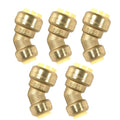 5 Pack 1/2" x 3/4" Push Fit Elbows