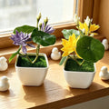 Artificial Lotus Bonsai Plant With Natural Look For Apartment Dorm