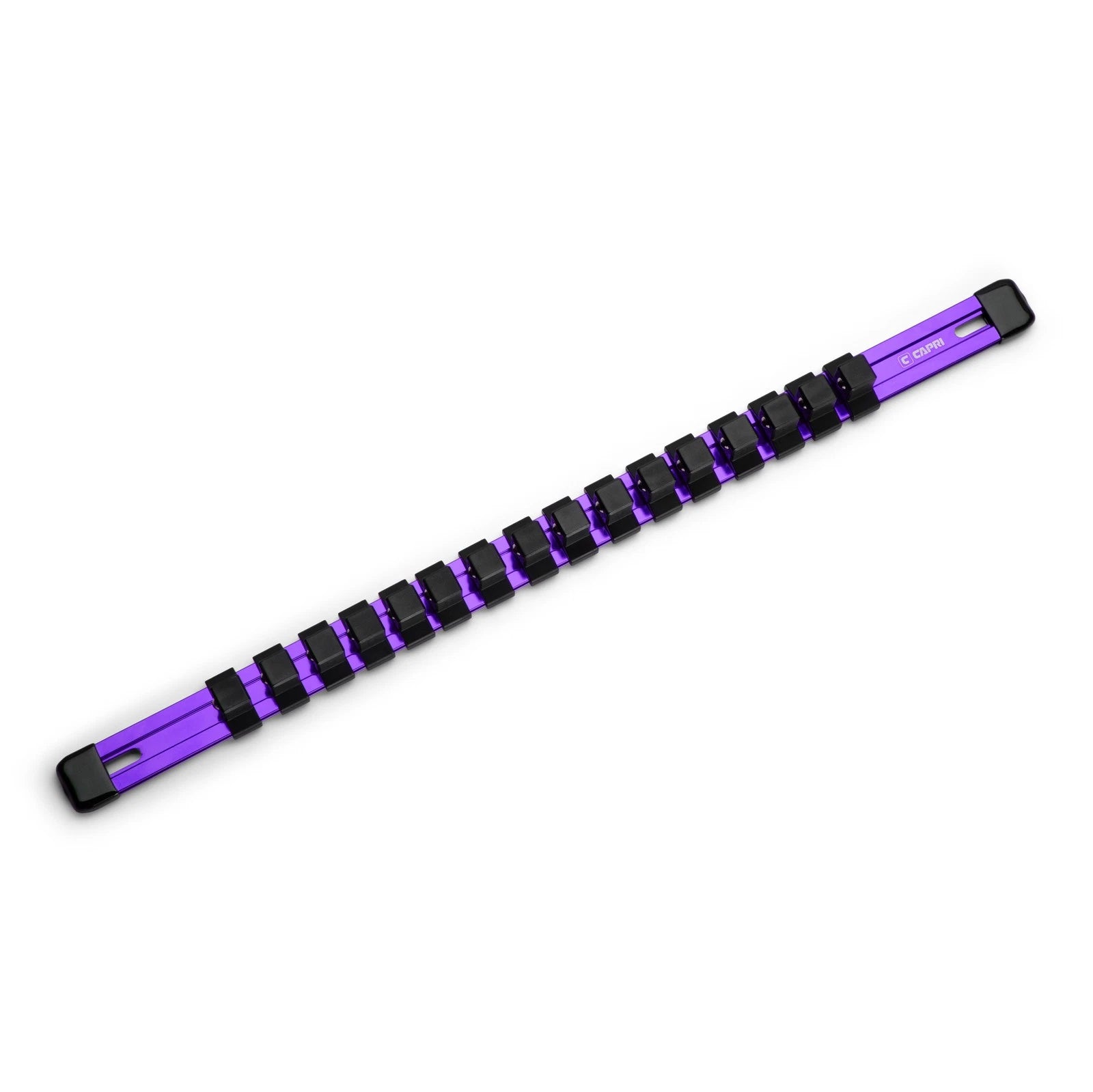 Capri Tools Aluminum Socket Rail With Socket Clips, 17" Long, Purple