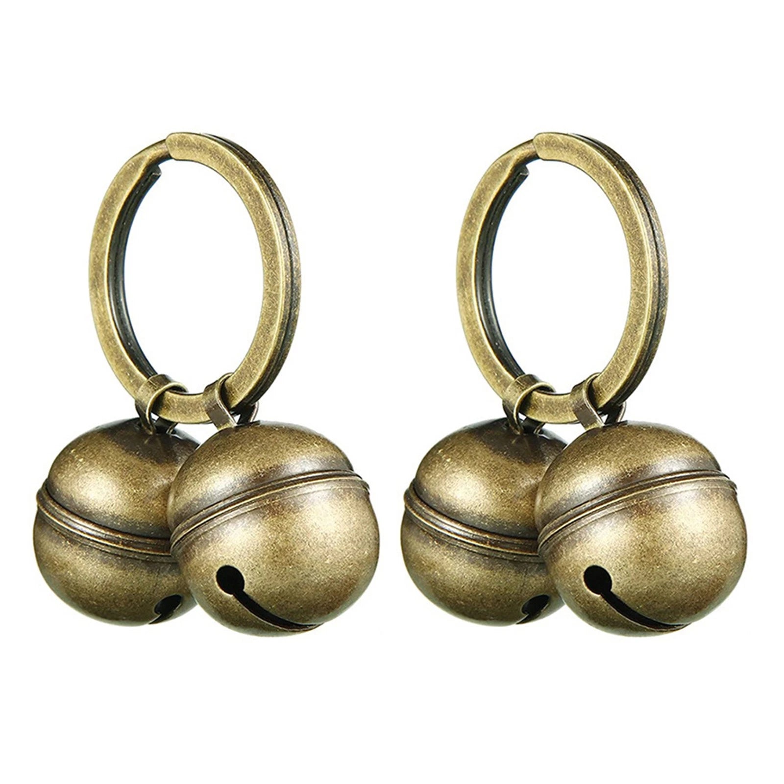 Pet Collar Bell Accessories For Dog Cat Brass Loud Bells 2 Strings In