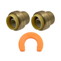 XFITTING 3/4" Push Fit Cap with Clip 2 Pack