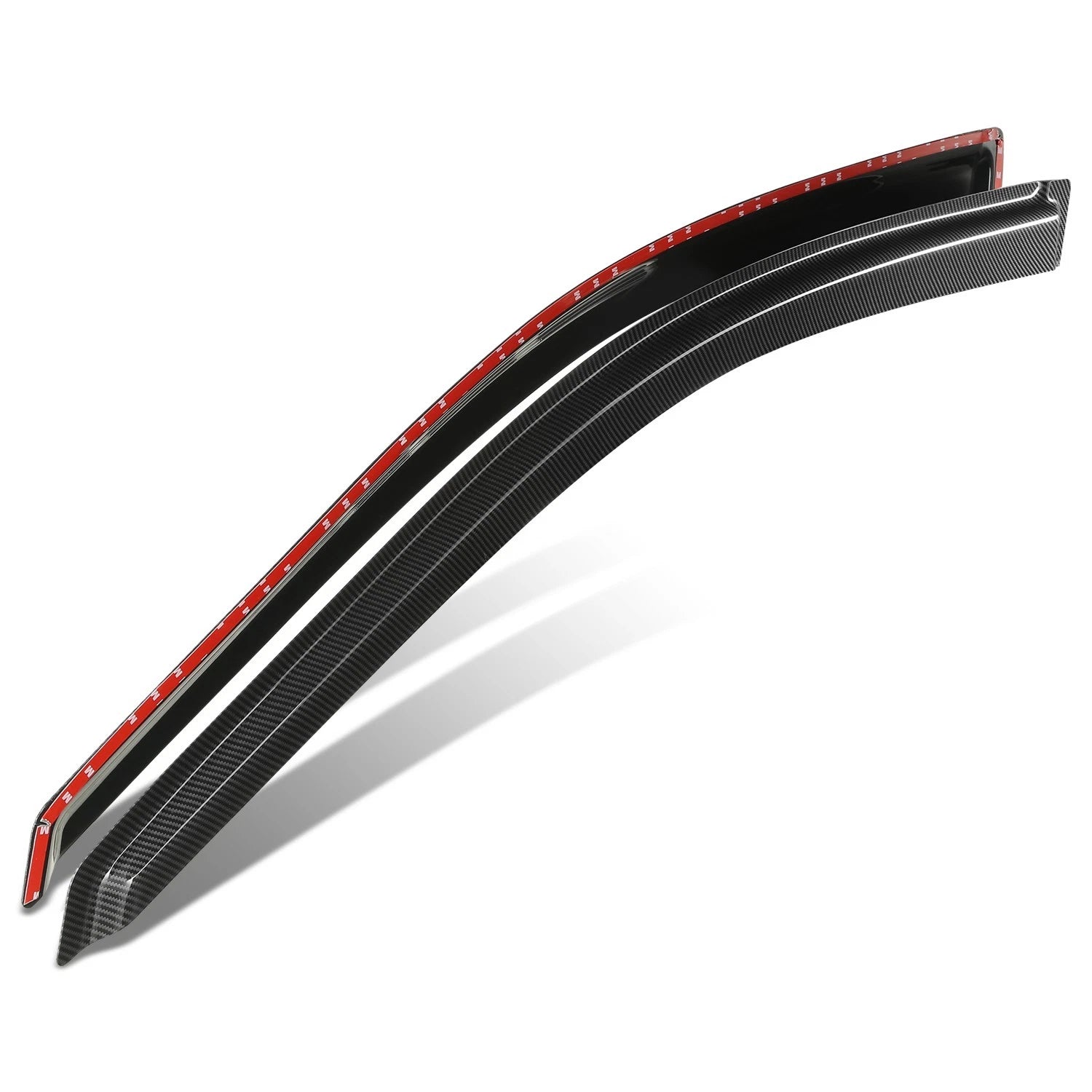 Fit 98-02 Honda Accord Coupe Glossy Black 3m Adhesive 2 Window Visors
