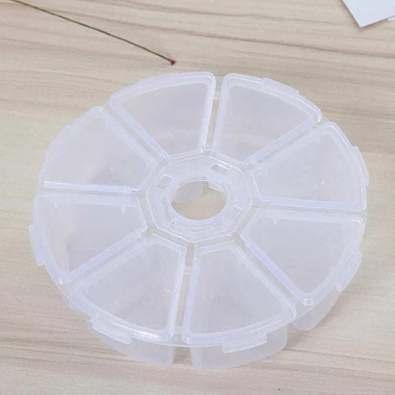 Plastic Round 8 Grids Desktop Storage Box Travel | Built Supply Co