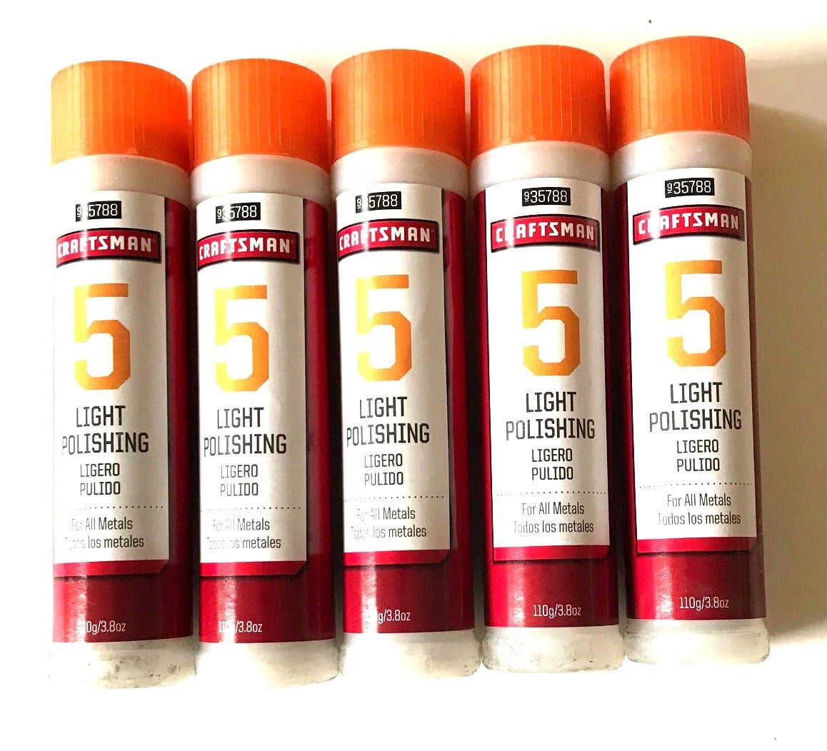 5 Tubes Craftsman Polishing Compound #5 For All Metals Jewelers Rouge