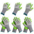 6Pairs Gardening Gloves Working Gloves Eco Latex Palm Coated Planting