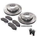 Front Vented Brake Rotors with Pads for Jeep Wrangler 2007-2018 Wrangler JK 2018