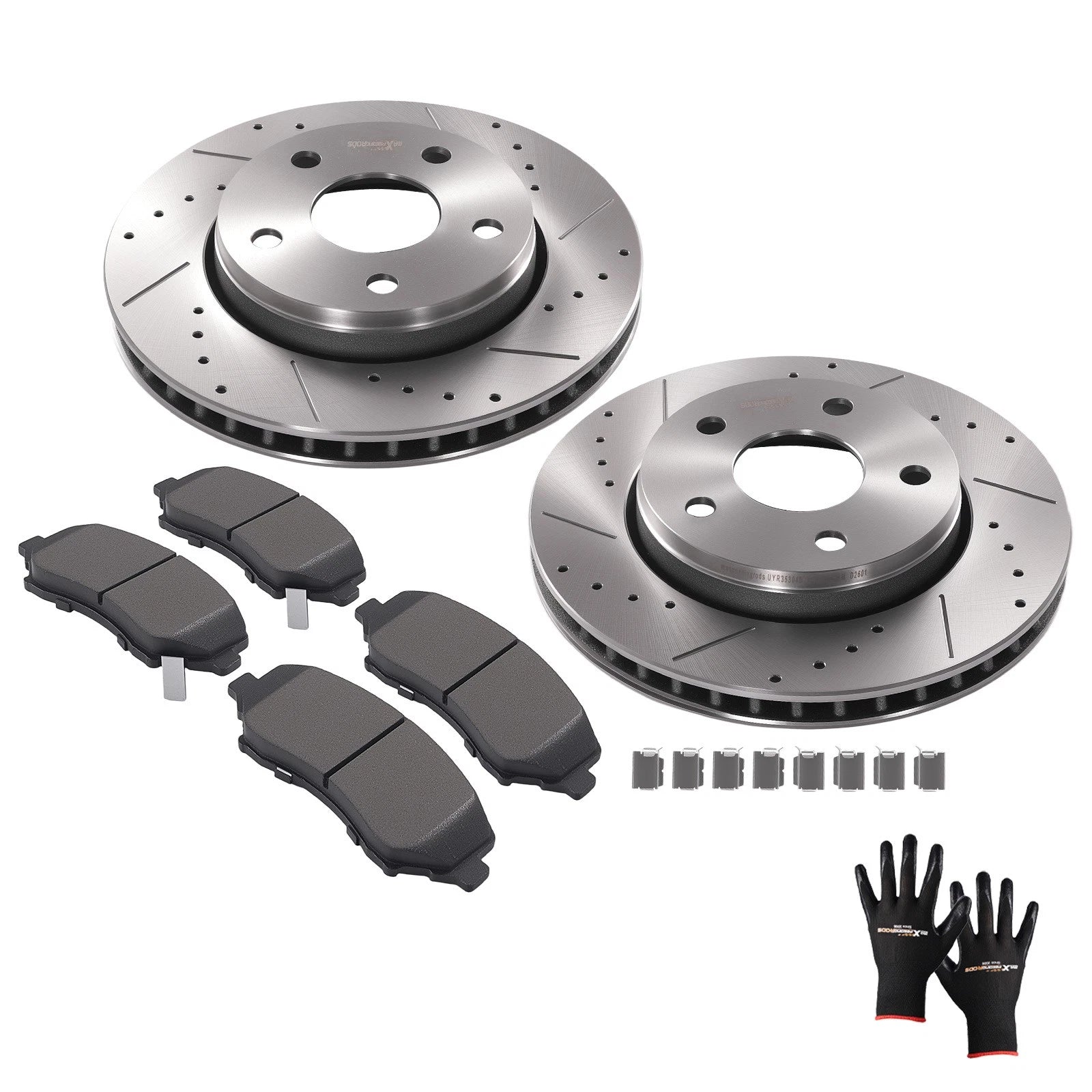 Front Vented Brake Rotors with Pads for Jeep Wrangler 2007-2018 Wrangler JK 2018