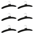 Set Of 15 Inch Length Black Smooth Satin Padded Bridal Cloth Hangers