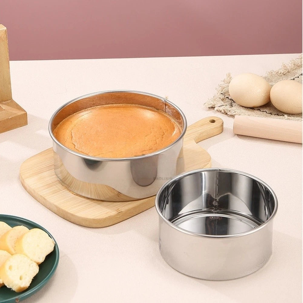 Stainless Steel Cake Pan Anti-spillage Structure Perfect Shape For