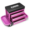 350lbs Capacity Adjustable 2-in-1 Purple 3 Drawer Rolling Mechanics